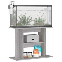 Aquariumstandaard Sonoma Grijs 80x35x60 cm Bewerkt Hout 3