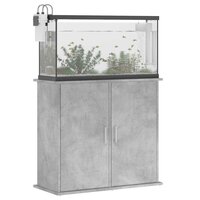 Aquariumstandaard Betongrijs 81x36x73 cm Bewerkt hout 4