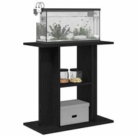 Aquariumstandaard Zwart Eiken 60x30x60 cm Bewerkt Hout 4