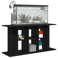Aquariumstandaard Zwart Eiken 120x40x60 cm Bewerkt Hout 4