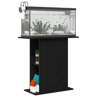 Aquariumstandaard Zwart Eiken 75x36x72,5 cm Bewerkt Hout 4