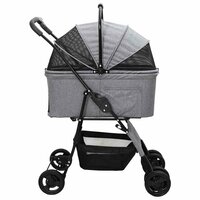 Opvouwbare Huisdierenwagen Grijs 81 x 47 x 99 cm Polyester 7