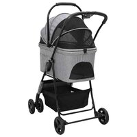 Opvouwbare Huisdierenwagen Grijs 81 x 47 x 99 cm Polyester 8