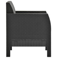 Tuinstoel met kussen antraciet 63x65x76 cm PP rattan 3