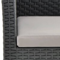 Tuinstoel met kussen antraciet 63x65x76 cm PP rattan 5