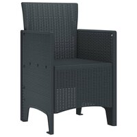Tuinstoel 2 pcs Antraciet 53 x 49 x 85 cm Polypropyleen 2