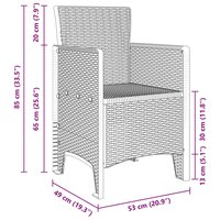 Tuinstoel 2 pcs Antraciet 53 x 49 x 85 cm Polypropyleen 6