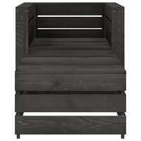 2-delige Loungeset pallet ge&iuml;mpregneerd grenenhout grijs 3