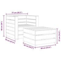 2-delige Loungeset pallet ge&iuml;mpregneerd grenenhout 7