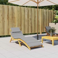 Ligbedkussen 186x58x4 cm oxford stof grijs 2