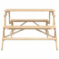 Picknicktafel met banken 2-in-1 ombouwbaar massief vurenhout 4