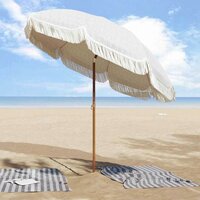 Strandparasol Grijs en Wit 205 x 205 x 210 cm 3