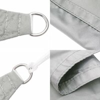 Zonnezeil 3,5x2,5 m 100% polyester oxford lichtgrijs 6