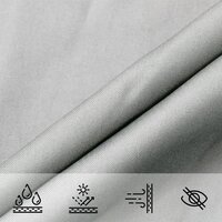 Zonnezeil 3,5x2,5 m 100% polyester oxford lichtgrijs 8