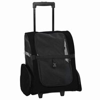 Huisdierentrolley 3-in-1 48x32x(57-106) cm oxford stof zwart 2