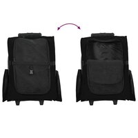 Huisdierentrolley 3-in-1 48x32x(57-106) cm oxford stof zwart 8