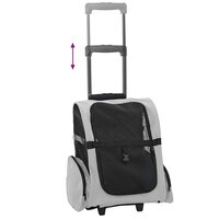 Huisdierentrolley 3-in-1 48x32x(57-106) cm oxford stof grijs 7