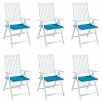 Tuinstoelkussens 6 st 50x50x4 cm oxford stof blauw 4
