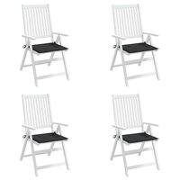 Tuinstoelkussens 4 st 50x50x4 cm oxford stof zwart 4
