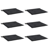 Tuinstoelkussens 6 st 50x50x4 cm oxford stof zwart 3