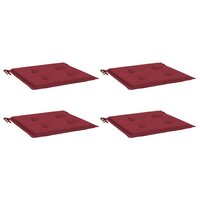 Tuinstoelkussens 4 st 50x50x4 cm oxford stof wijnrood 3