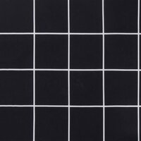 Stoelkussens 2 st 50x50x7 cm stof ruitpatroon zwart 8