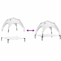 Hondenbed Zilvergrijs 104 x 86 x 84,5 cm Staal 9