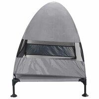 Verhoogd Hondenbed Lichtgrijs 127 x 81 x 108 cm Stof en Staal 5