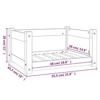Hondenbed 55,5x45,5x28 cm massief grenenhout 8