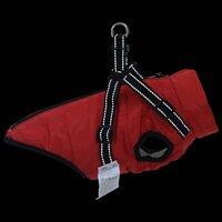 Hondenjas met harnas Rood L28 Fleece en polyester 9