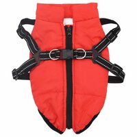 Hondenjas met harnas Rood L32 Fleece en polyester 2