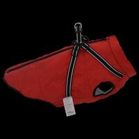 Hondenjas met harnas Rood L48 Fleece en polyester 9