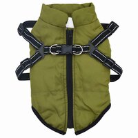 Hondenjas met harnas Legergroen L24 Fleece en polyester 2