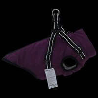 Hondenjas met harnas Paars L24 Fleece en polyester 9