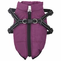 Hondenjas met harnas Paars L36 Fleece en polyester 2