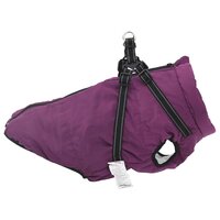 Hondenjas met harnas Paars L44 Fleece en polyester 4