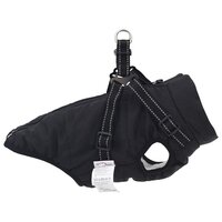 Hondenjas met harnas Zwart L32 Fleece en polyester 4