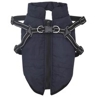 Hondenjas met harnas Marineblauw L32 Fleece en polyester 2