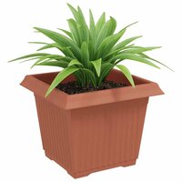 Vierkante Bloempot 24 pcs Baksteenrood 23 x 23 x 17,5 cm 3