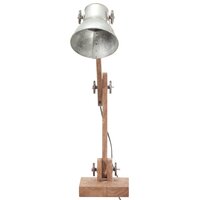 Bureaulamp industrieel rond E27 58x18x90 cm zilverkleurig 3
