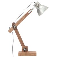 Bureaulamp industrieel rond E27 58x18x90 cm zilverkleurig 4