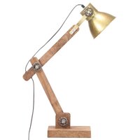 Bureaulamp industrieel rond E27 58x18x90 cm messingkleurig 4
