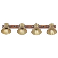 Wandlamp industrieel E27 90x25 cm messingkleurig 3