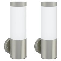 Buiten Wandlamp 2 pcs Zilver 12 x 8,5 x 27 cm 2