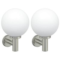 Buiten Wandlamp 2 pcs Zilver 28 x 25 x 38 cm 2