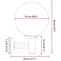 Buiten Wandlamp 2 pcs Zilver 28 x 25 x 38 cm 9