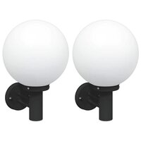 Buiten Wandlamp 2 pcs Zwart 28 x 25 x 38 cm 2