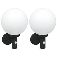 Buiten Wandlamp 2 pcs Zwart 28 x 25 x 38 cm 2
