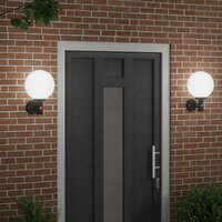 Buiten Wandlamp 2 pcs Zwart 28 x 25 x 38 cm 3