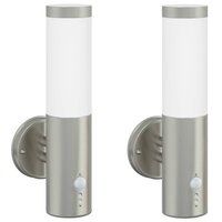 Buiten Wandlamp 2 pcs Zilver 15 x 7,5 x 33 cm 2